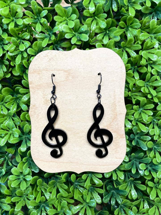 Music Note Acrylic Earrings