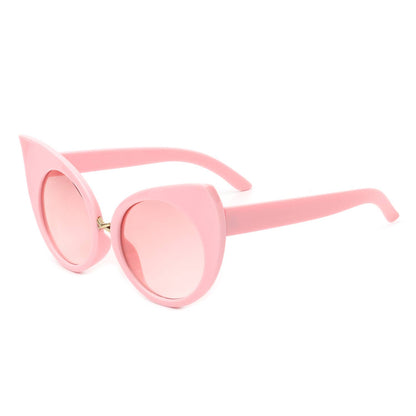 Retro High Pointed Oversize Fashion Cat Eye Sunglasses