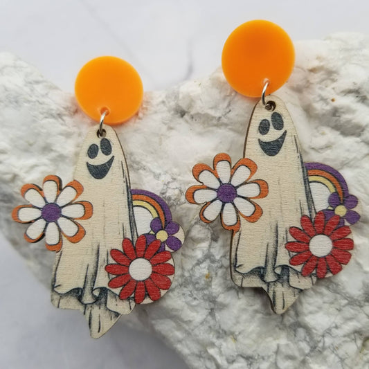 Groovy Ghost Earrings