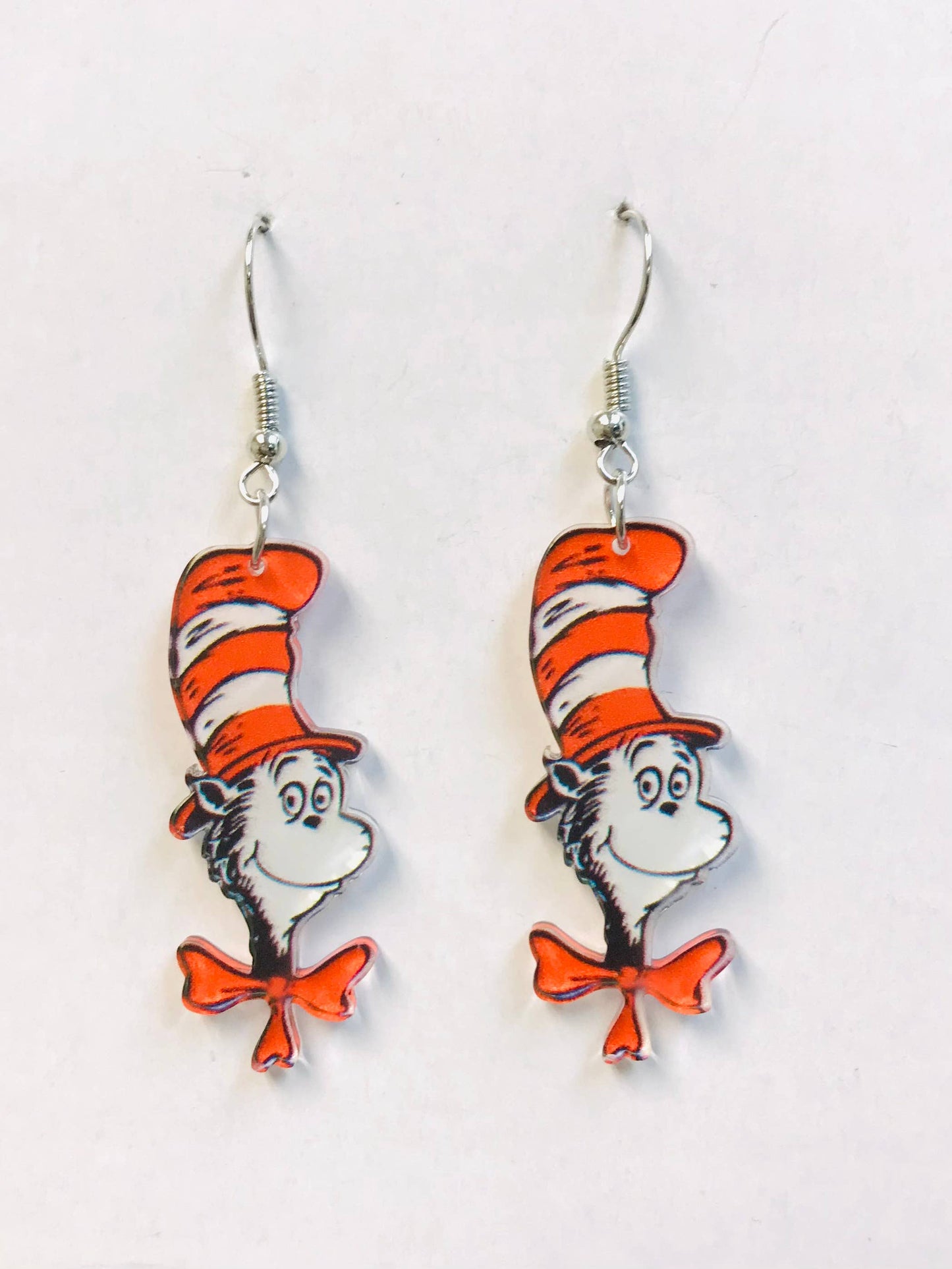 cat in the hat head earrings