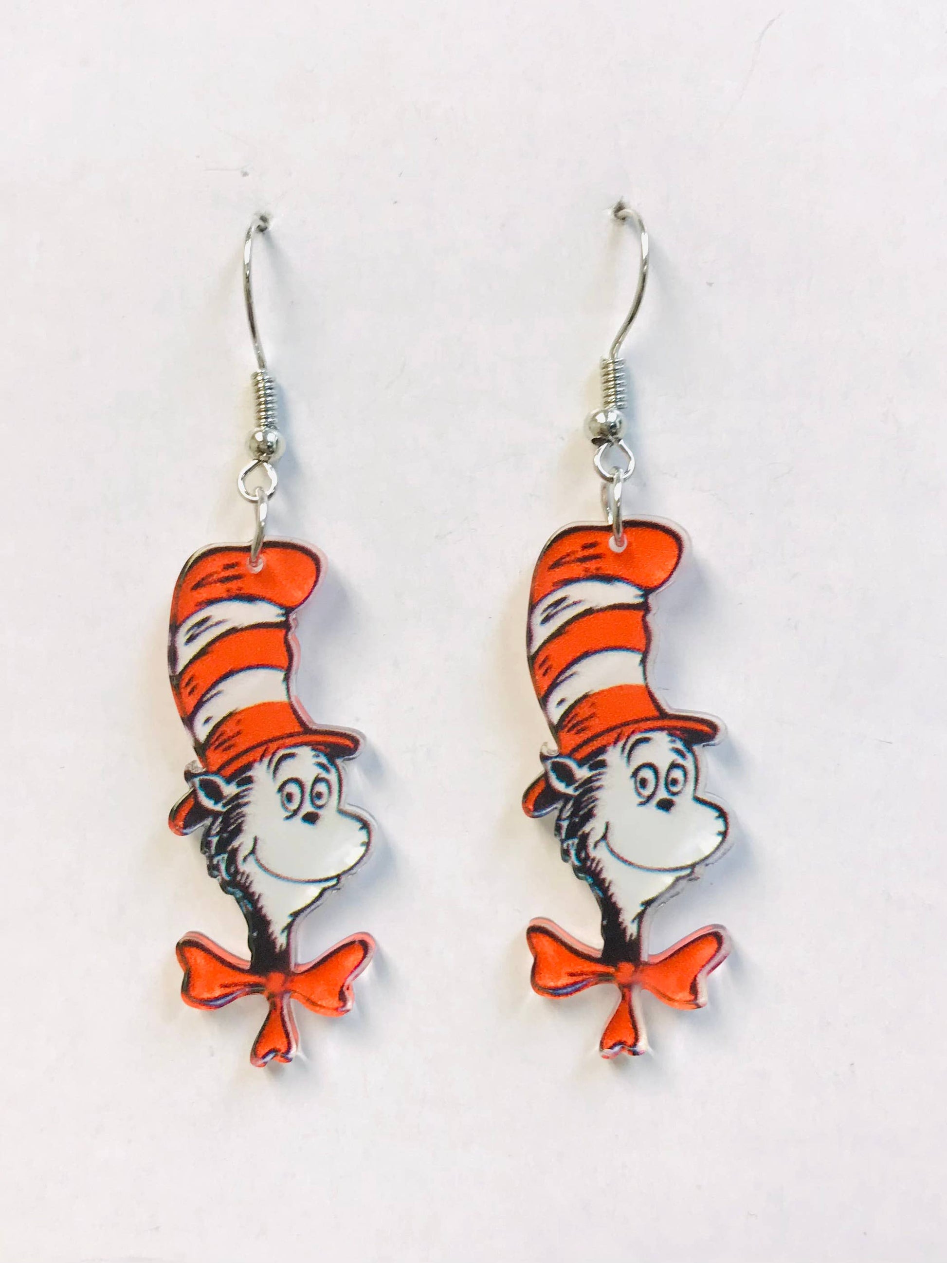 cat in the hat head earrings