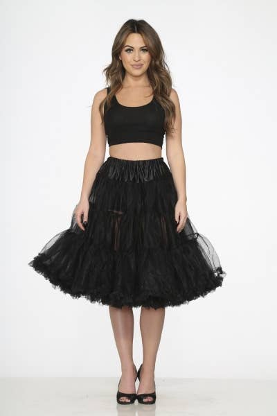 Black Polly Petticoat on Model Front