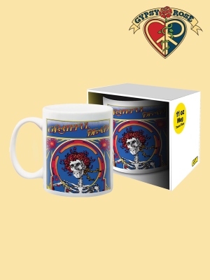 Grateful Dead Skeleton Rose Mug