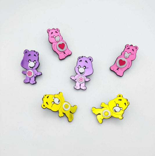 shiny care bears stud earrings large