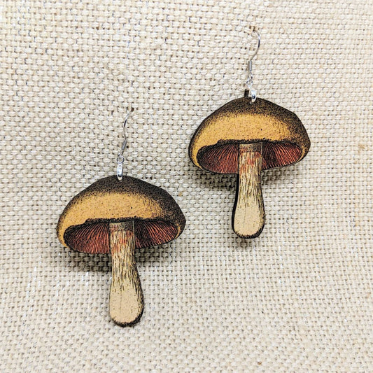 Realistic Mushroom Earrings