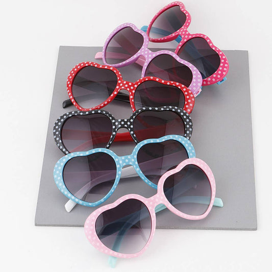 Children's Polka Dot Heart Sunglasses