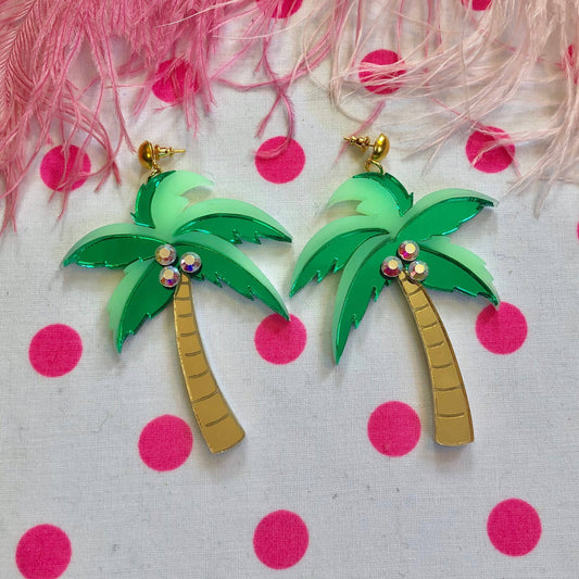 Mirrored Palm Tree Earrings