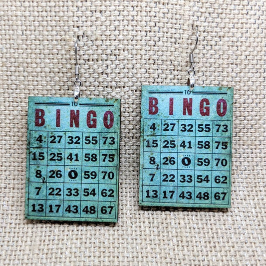 bingo card earrings front