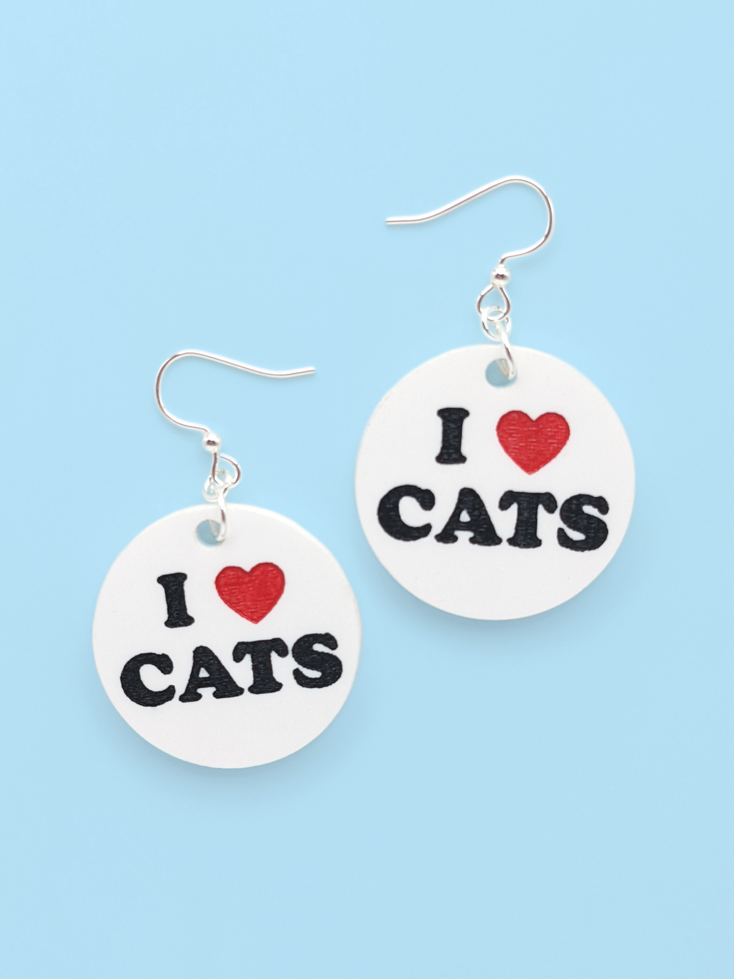 I Heart Cats Earrings