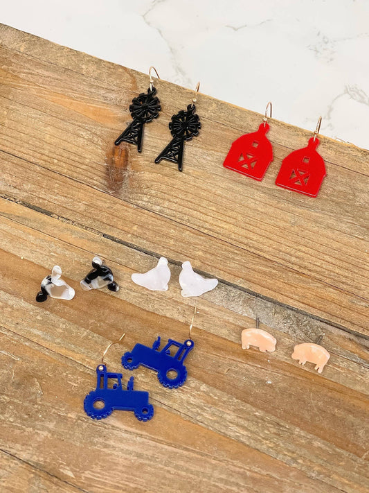 Farm Scene Earrings