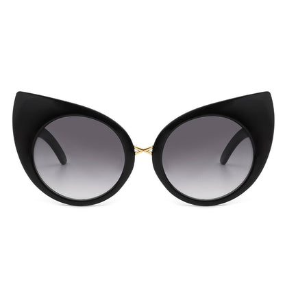 Retro High Pointed Oversize Fashion Cat Eye Sunglasses