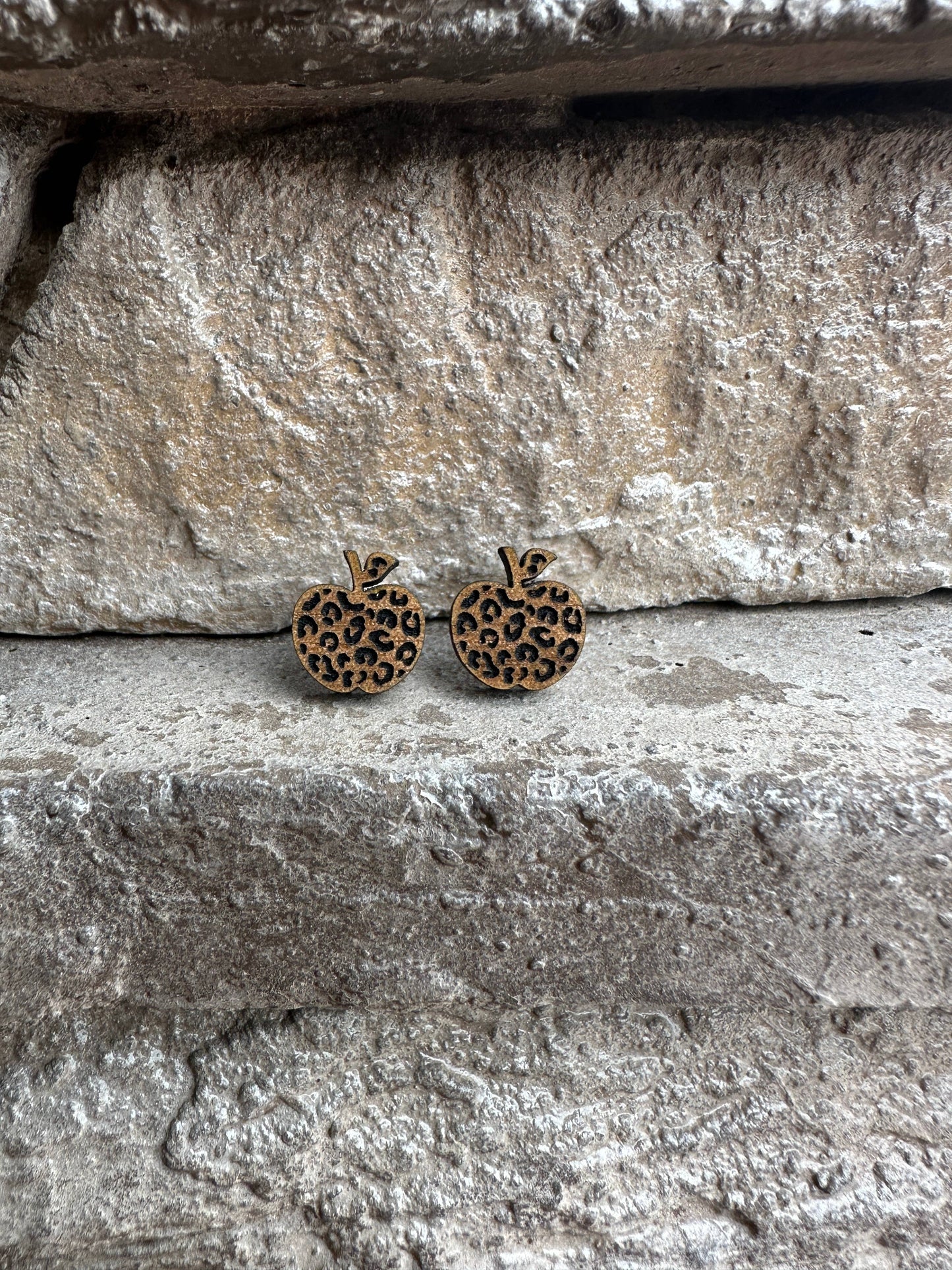 Leopard Apple Earrings