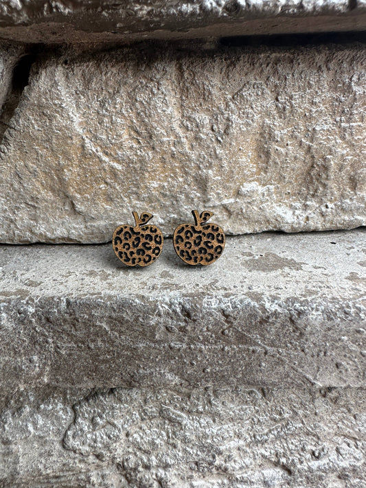 Leopard Apple Earrings