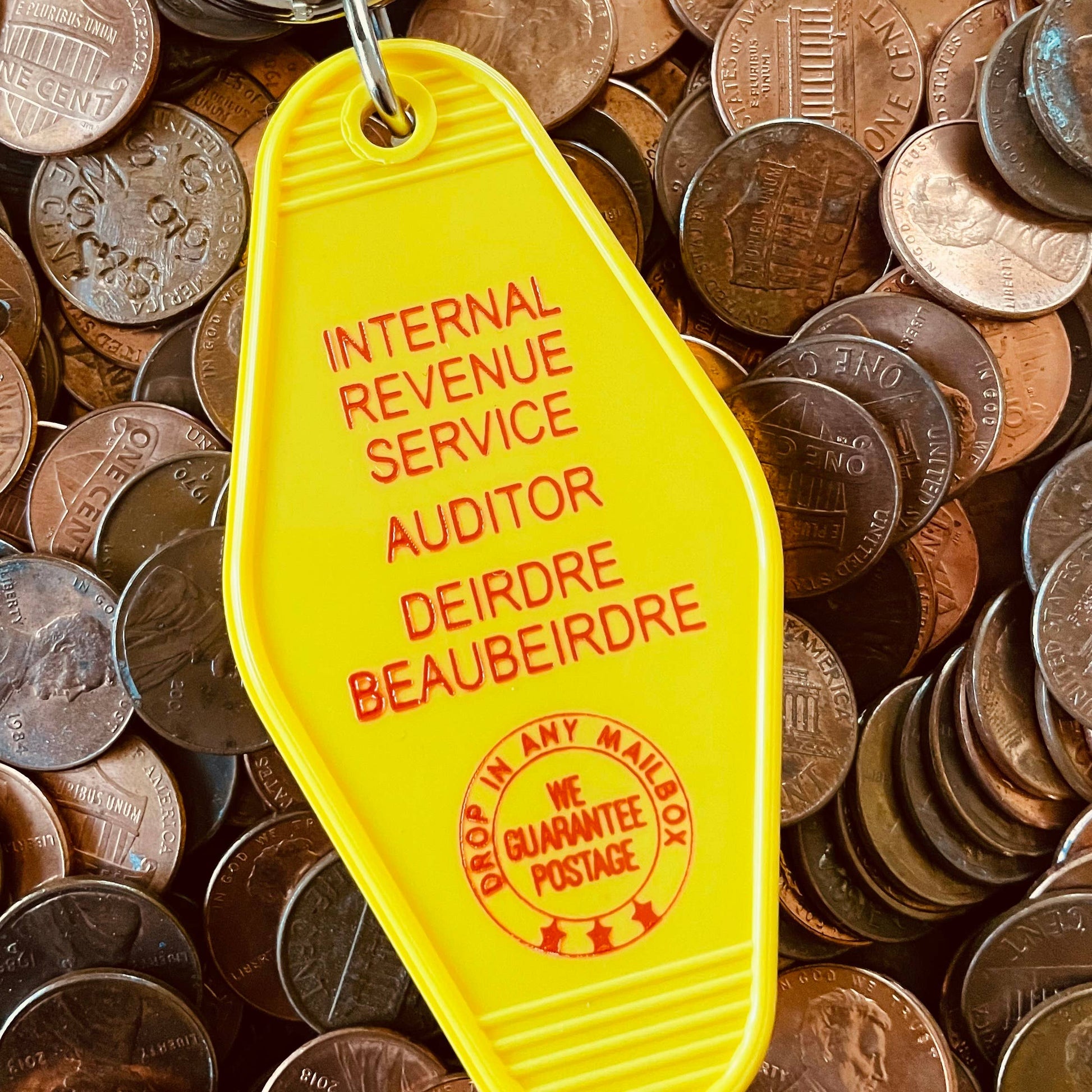 Internal Revenue Motel Keychain