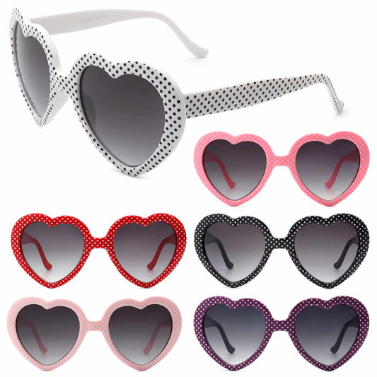 Polka Dot Heart Sunglasses