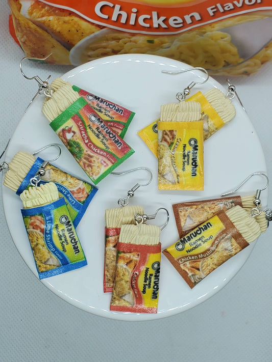 Maruchan Inspired Noodle Earrings All Colors