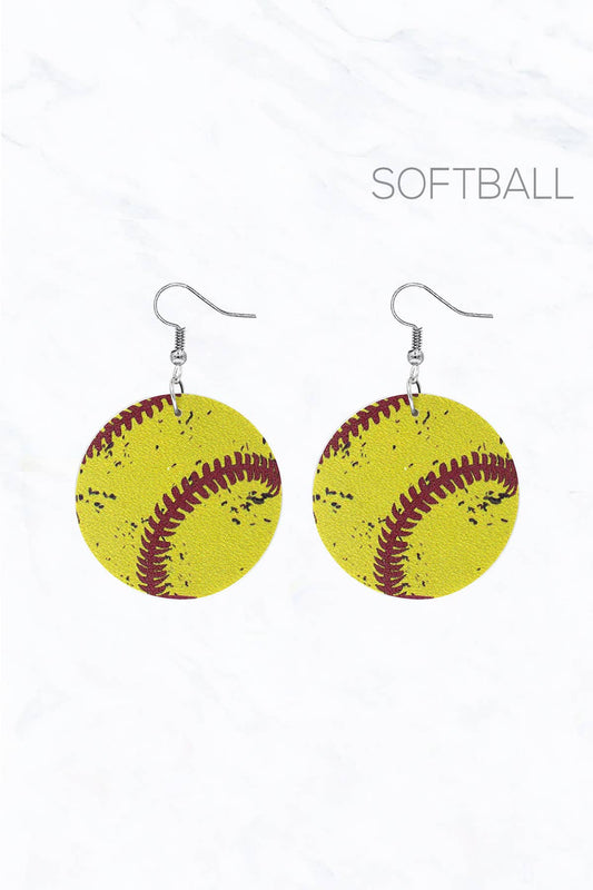 Dirty Softball/Baseball Earrings