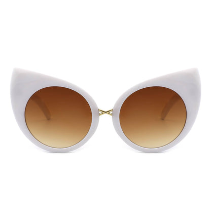 Retro High Pointed Oversize Fashion Cat Eye Sunglasses