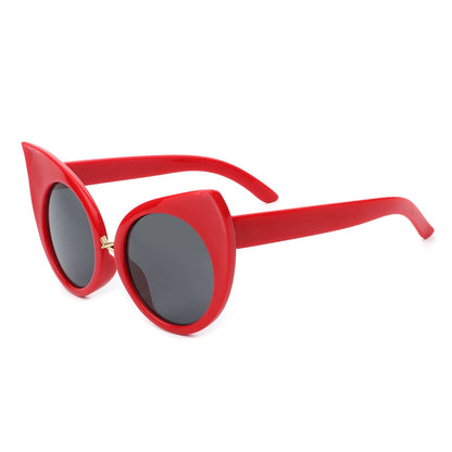 Retro High Pointed Oversize Fashion Cat Eye Sunglasses