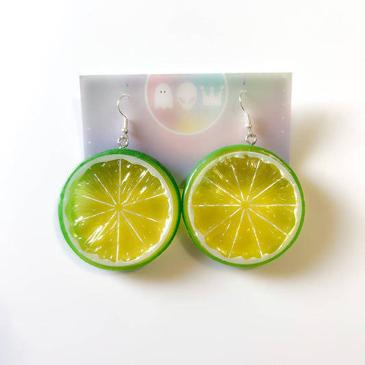 Lime Slice Earrings on Card