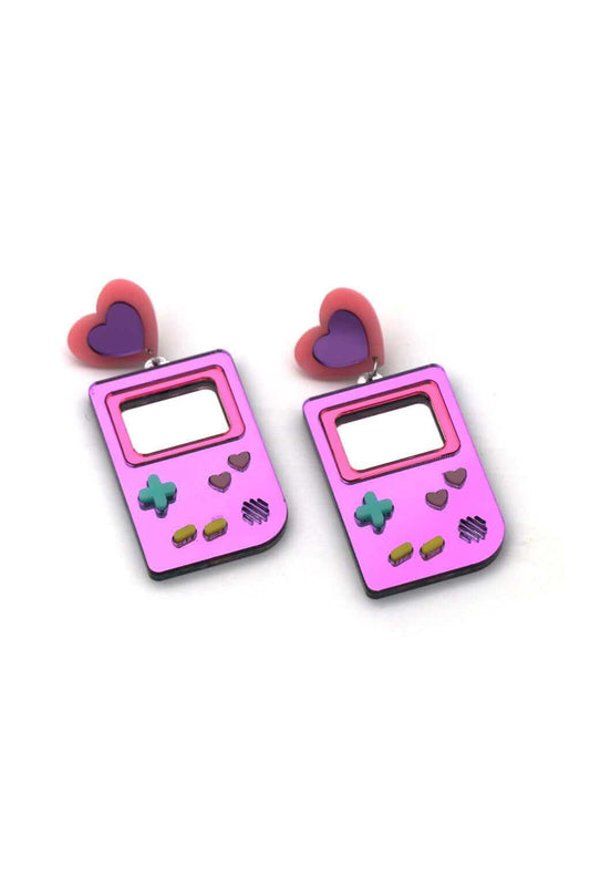 Pink Gameboy Earrings