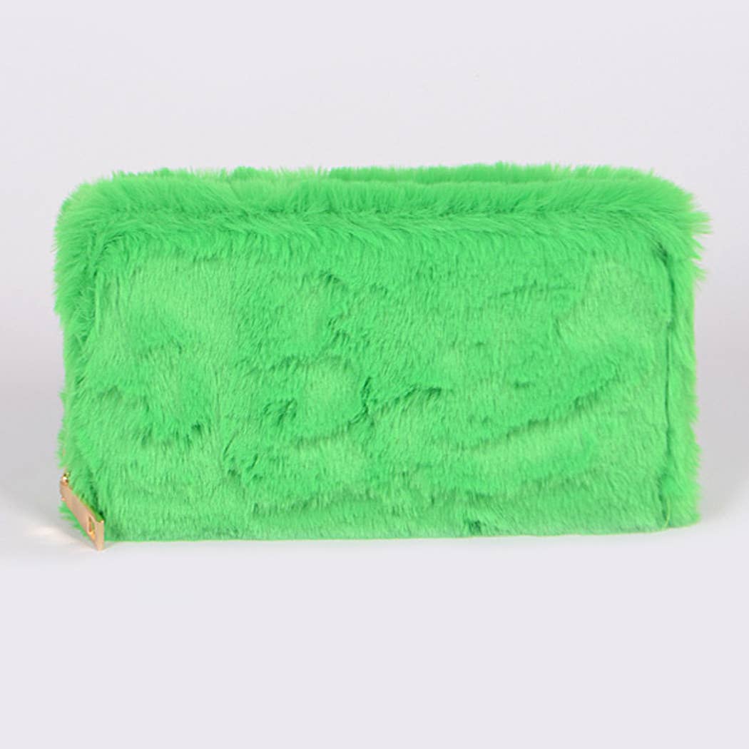 Neon Furry Wallet Green Front