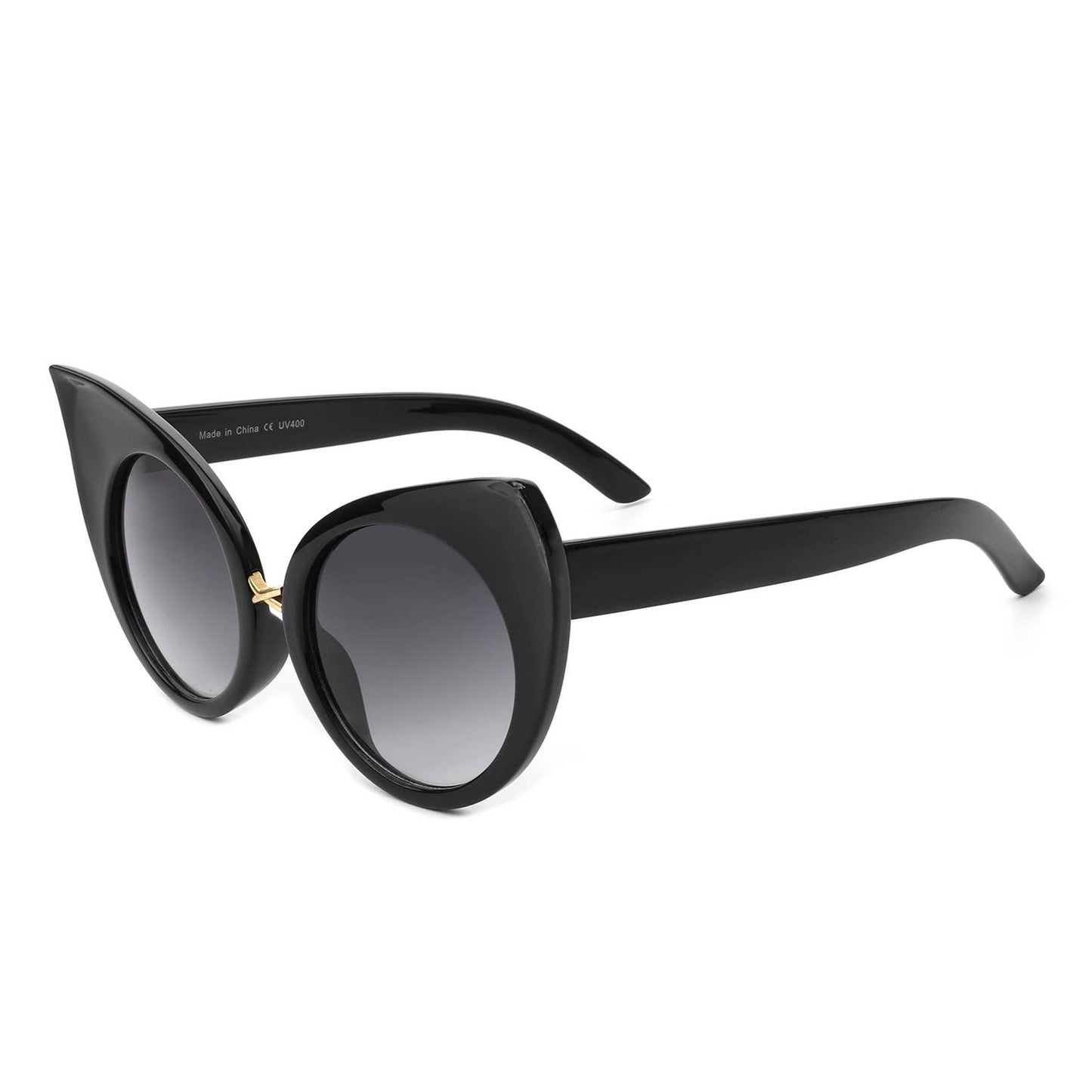 Retro High Pointed Oversize Fashion Cat Eye Sunglasses