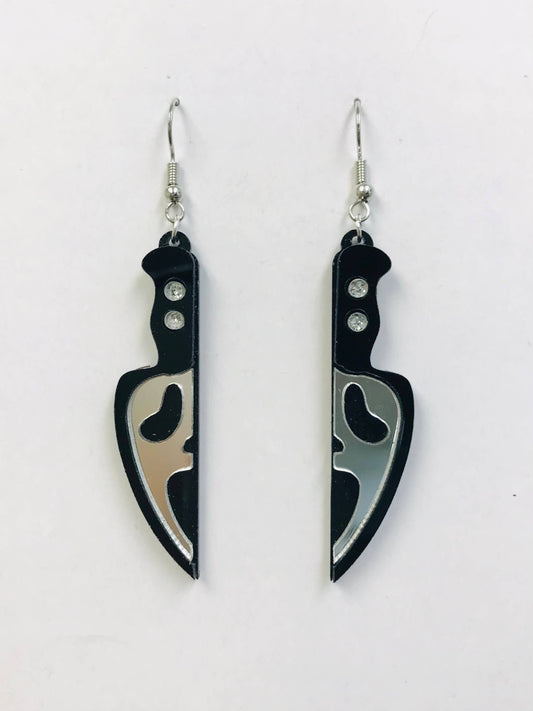 Ghostface Knife Earrings