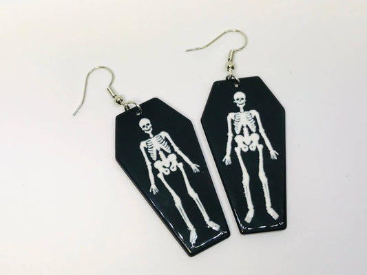 Skeleton Coffin Earrings