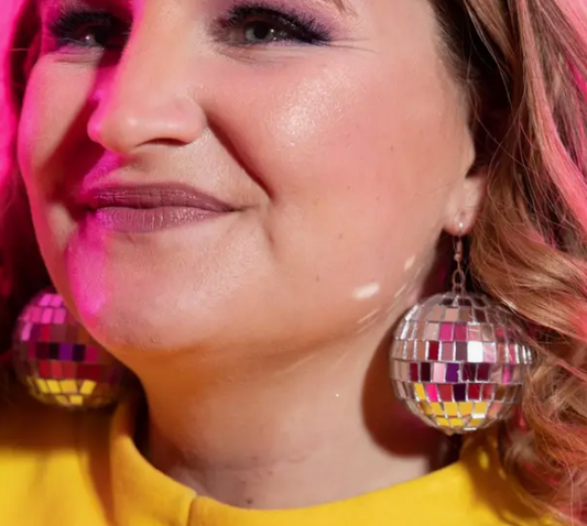 Large Disco Ball Earrings