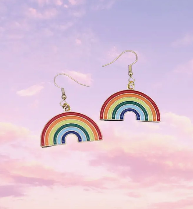 Gold Rainbow Earrings